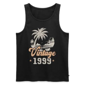 Geburtstag 1999 Palmen - Männer Premium Bio Tank Top - Schwarz - Vorne - Michal (187cm)