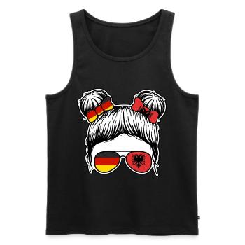 Albanian Albanian Germany Albania - Men's Premium Organic Tank Top - black - Front - Michal (187cm)