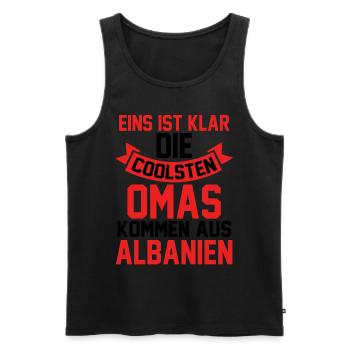 Albanian Albanian granny grandmother Albania - Men's Premium Organic Tank Top - black - Front - Michal (187cm)