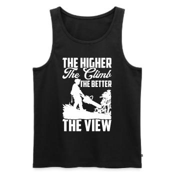 Arborist Baumpfleger Baumkletterer Baumklettern - Männer Premium Bio Tank Top - Schwarz - Vorne - AI Model Male 178 light (178cm)