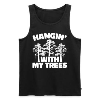 Arborist Baumpfleger Baumkletterer Baumklettern - Männer Premium Bio Tank Top - Schwarz - Vorne - AI Model Male 178 light (178cm)
