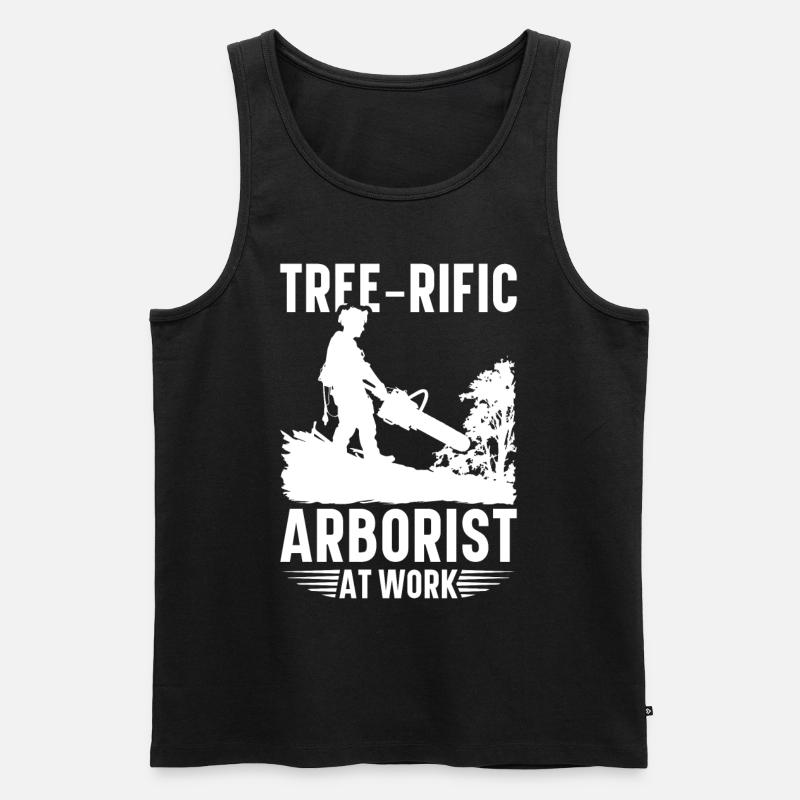 Arborist Baumpfleger Baumkletterer Baumklettern - Männer Premium Bio Tank Top - Schwarz