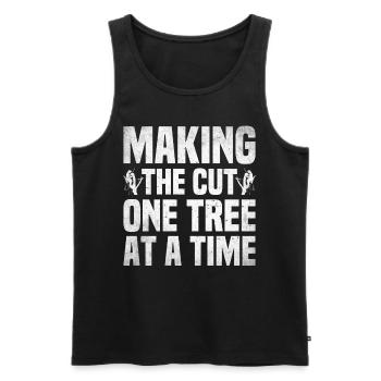 Arborist Baumpfleger Baumkletterer Baumklettern - Männer Premium Bio Tank Top - Schwarz - Vorne - AI Model Male 178 light (178cm)