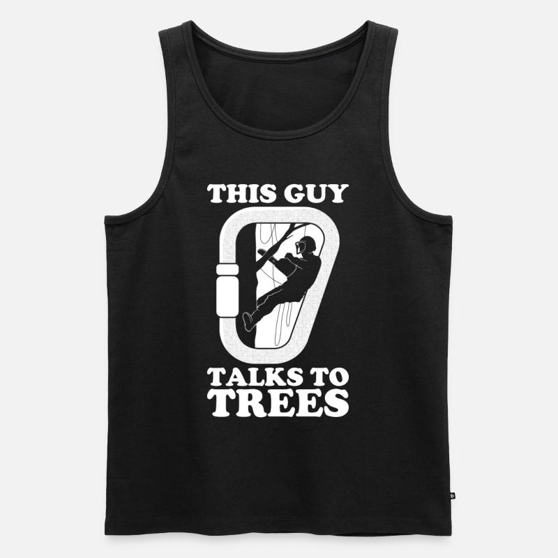 Arborist Baumpfleger Baumkletterer Baumklettern - Männer Premium Bio Tank Top - Schwarz