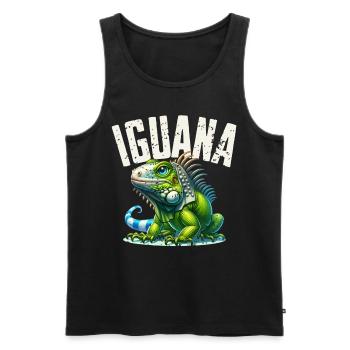 Iguana - Men's Premium Organic Tank Top - black - Front - AI Model Male 178 light (178cm)