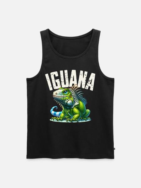 Iguana - Men's Premium Organic Tank Top - black