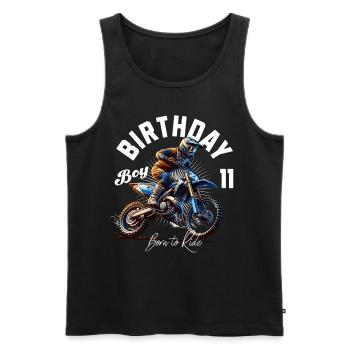 Motocross 11th Birthday - Men's Premium Organic Tank Top - black - Front - Michal (187cm)