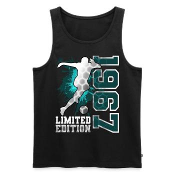 1967 Year of birth Birthday Football - Men's Premium Organic Tank Top - black - Front - Michal (187cm)