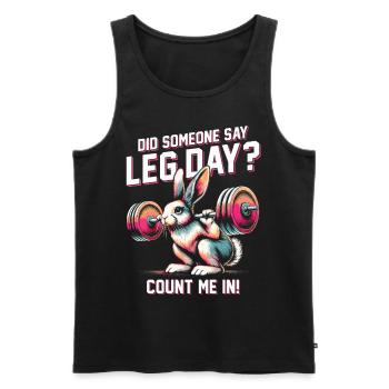 Leg Training Did Someone Say Leg Day? - Men's Premium Organic Tank Top - black - Front - Michal (187cm)