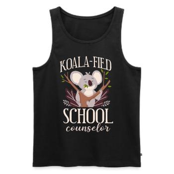 School Counselor Koala Koala-Fied - Männer Premium Bio Tank Top - Schwarz - Vorne - Michal (187cm)