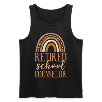 School Counselor Retired Rainbow - Männer Premium Bio Tank Top - Schwarz - Vorne - Michal (187cm)