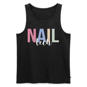 Nail Tech Kosmetikerin Nail Technician - Männer Premium Bio Tank Top - Schwarz - Vorne - AI Model Male 178 light (178cm)