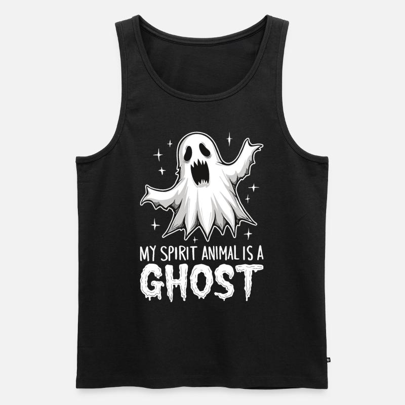 Halloween Ghost Ghost - Men's Premium Organic Tank Top - black