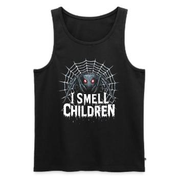 Halloween Costume Pumpkin Scary Spooky Horror Party - Men's Premium Organic Tank Top - black - Front - Michal (187cm)