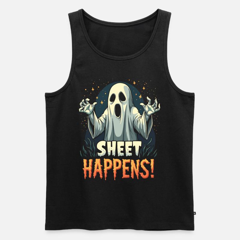 Halloween Ghost Ghost - Men's Premium Organic Tank Top - black