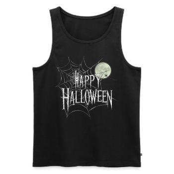 Halloween Costume Pumpkin Scary Spooky Horror Party - Men's Premium Organic Tank Top - black - Front - Michal (187cm)