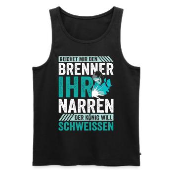 Schweißer Brenner Schweißen - Männer Premium Bio Tank Top - Schwarz - Vorne - AI Model Male 178 light (178cm)