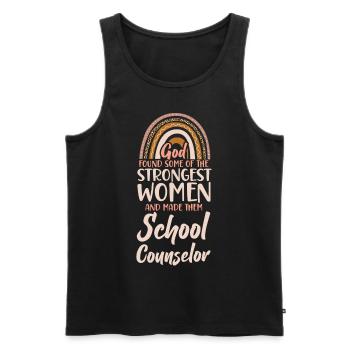 Conseillère scolaire Fille - Débardeur bio Premium Homme - noir - Devant - AI Model Male 178 light (178cm)