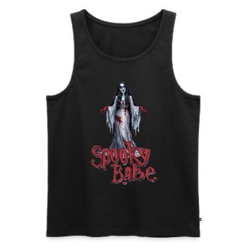 Spooky Babe Retro Bloody Women's Horror Costume - Men's Premium Organic Tank Top - black - Front - Michal (187cm)
