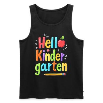 Kindergarten School Enrollment Start Kindergarten Child - Men's Premium Organic Tank Top - black - Front - AI Model Male 178 light (178cm)