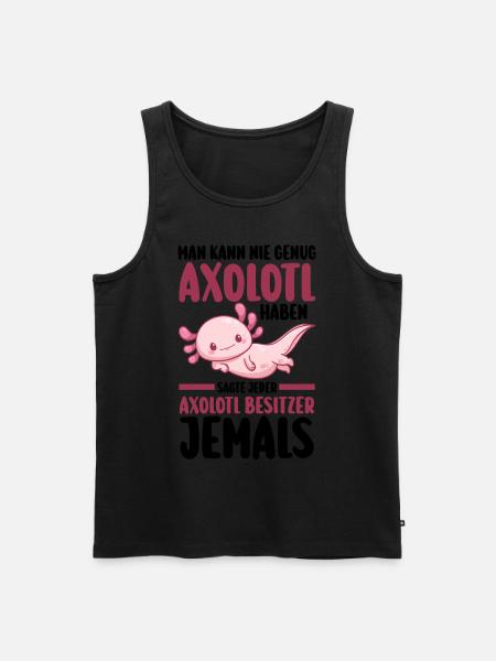 Axolotl - Männer Premium Bio Tank Top - Schwarz