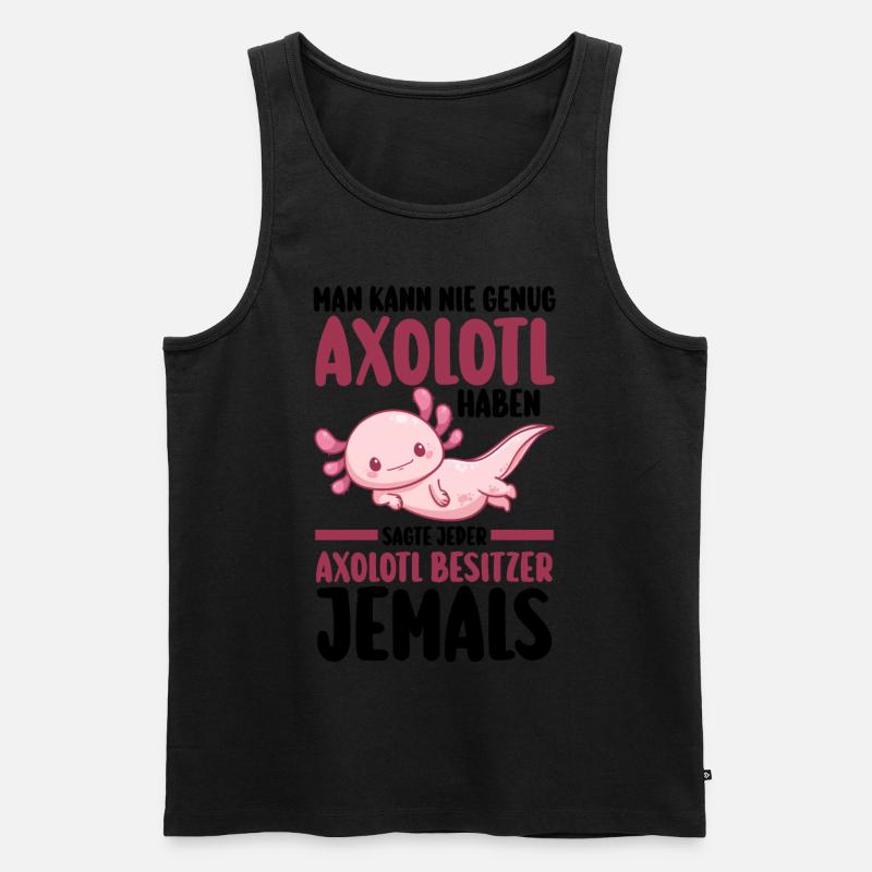 Axolotl - Männer Premium Bio Tank Top - Schwarz