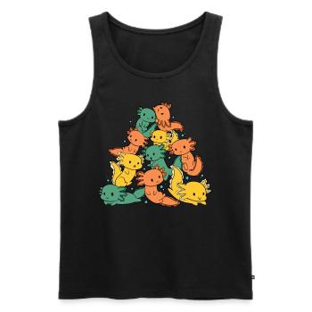 Axolotl - Men's Premium Organic Tank Top - black - Front - Michal (187cm)