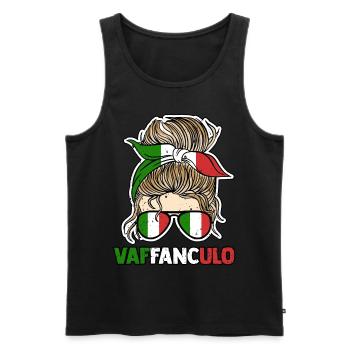 Italien Italiener Vaffanculo - Männer Premium Bio Tank Top - Schwarz - Vorne - Michal (187cm)
