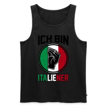 Italie Vaffanculo italien - Débardeur bio Premium Homme - noir - Devant - Michal (187cm)