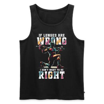 Leg Training Bodybuilder Leg Day Lunges - Men's Premium Organic Tank Top - black - Front - Michal (187cm)