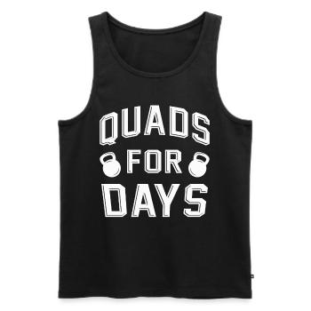 Leg Training Bodybuilder Quads For Days - Men's Premium Organic Tank Top - black - Front - Michal (187cm)