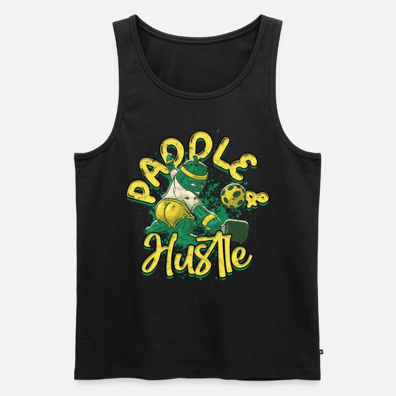 Pickleball Paddle Hustle - Débardeur bio Premium Homme - noir