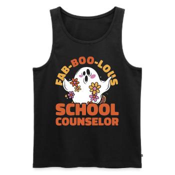 School Counselor Halloween Ghost - Männer Premium Bio Tank Top - Schwarz - Vorne - Michal (187cm)