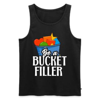 School Counselor Be A Bucket - Men's Premium Organic Tank Top - black - Front - Michal (187cm)
