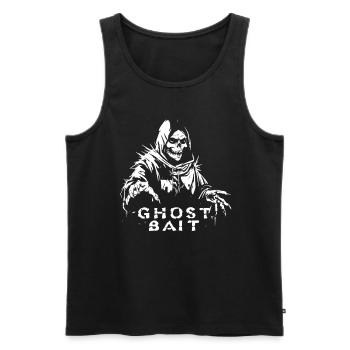 Ghost Bait Gespenstischer Sensenmann Geisterjäger - Männer Premium Bio Tank Top - Schwarz - Vorne - AI Model Male 178 light (178cm)
