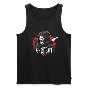 Ghost Bait Speer Reaper | Geisterjäger Design - Männer Premium Bio Tank Top - Schwarz - Vorne - AI Model Male 178 light (178cm)