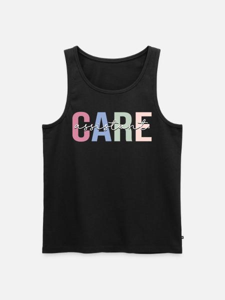 Pflegeassistentin Patientenpflegeassistentin PCA K - Männer Premium Bio Tank Top - Schwarz