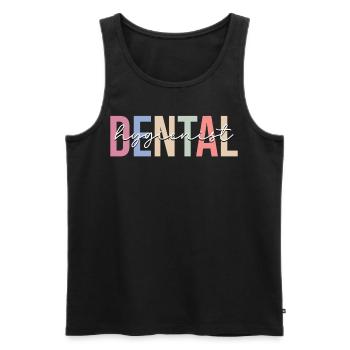Dentalhygieniker Zahnärztliche Assistentin - Männer Premium Bio Tank Top - Schwarz - Vorne - AI Model Male 178 light (178cm)