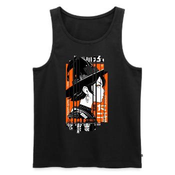 Geometrische Frau Hexe Halloween - Männer Premium Bio Tank Top - Schwarz - Vorne - AI Model Male 178 light (178cm)