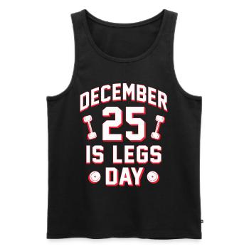 Leg Training Bodybuilder December 25 Is Leg Day - Men's Premium Organic Tank Top - black - Front - Michal (187cm)