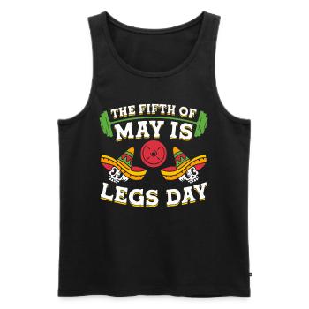 Leg Training The Fifth Of May Is Legs Day - Men's Premium Organic Tank Top - black - Front - Michal (187cm)