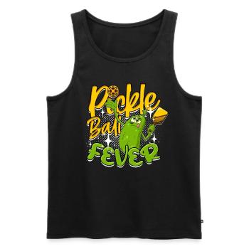 Pickleball Pickle Ball Fever - Männer Premium Bio Tank Top - Schwarz - Vorne - Michal (187cm)