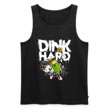 Pickleball Dink Hard - Débardeur bio Premium Homme - noir - Devant - Michal (187cm)