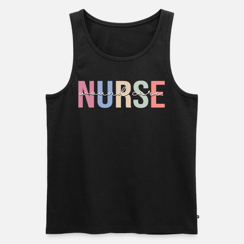 Wundpflege Krankenschwester - Männer Premium Bio Tank Top - Schwarz