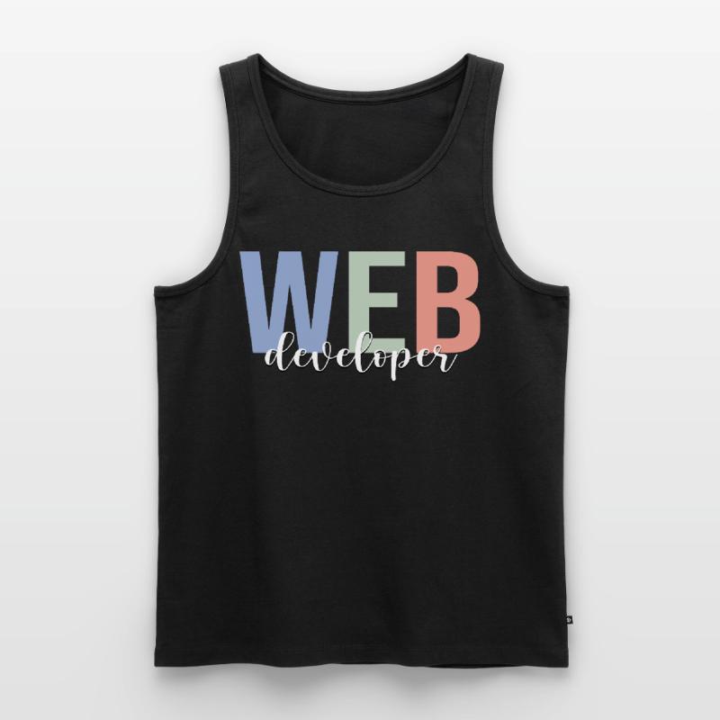 Développeur Web Codage Programmeur Programmation Débardeur bio Premium Homme