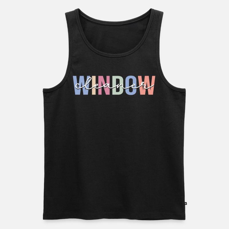 Window cleaner cleaning - Men's Premium Organic Tank Top - black