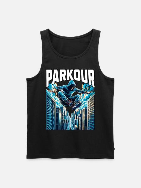 Parkour - Men's Premium Organic Tank Top - black