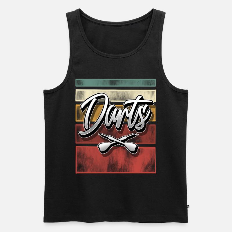 Darts - Männer Premium Bio Tank Top - Schwarz