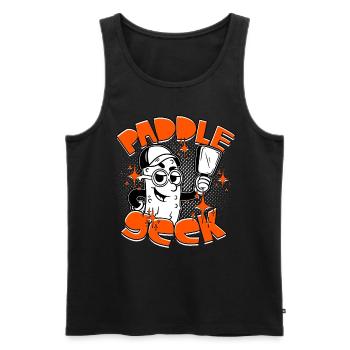 Pickleball Paddle Seek - Men's Premium Organic Tank Top - black - Front - Michal (187cm)
