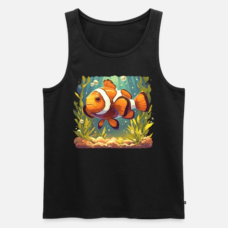 Clownfish Clownfische Clownfisch - Männer Premium Bio Tank Top - Schwarz